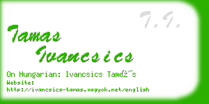 tamas ivancsics business card